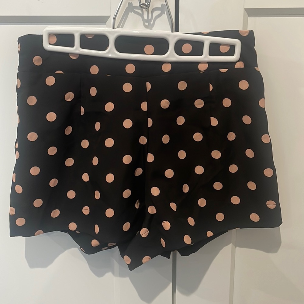 Charlotte Russe black and beige Polka dot shorts. Size Medium.